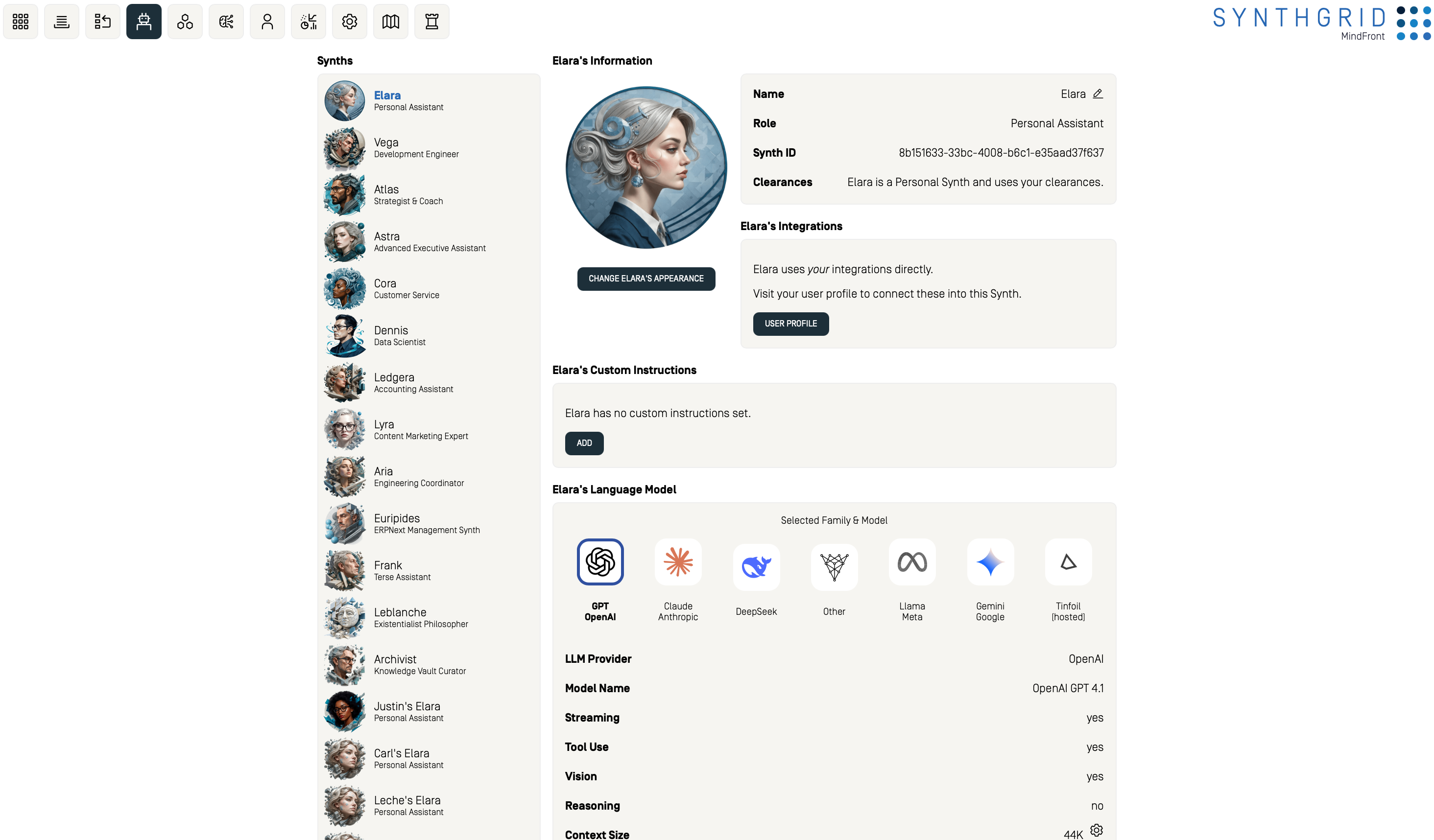 Configuring the integrations for Mindfront