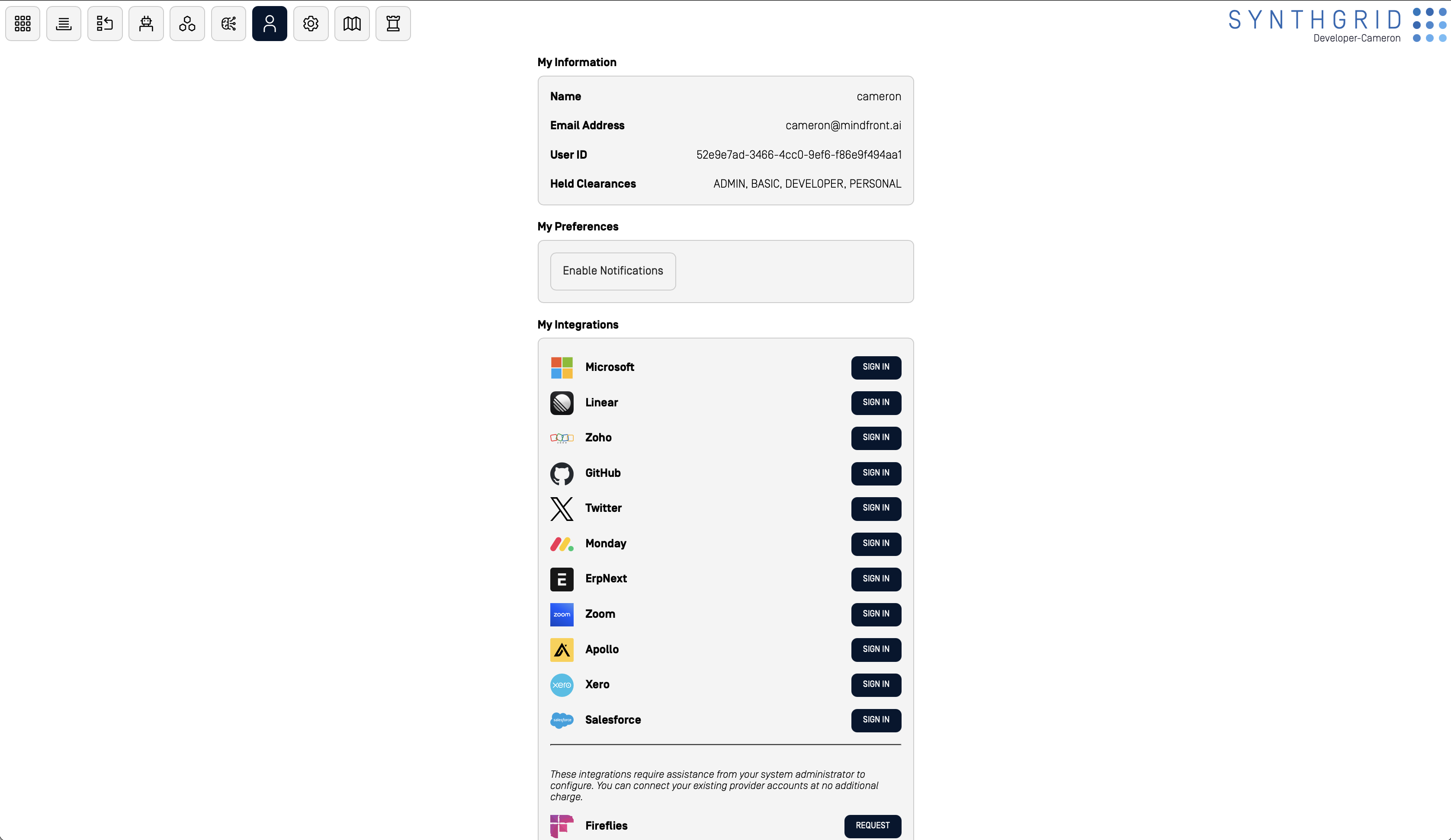 Viewing the User’s Profile